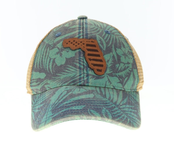 FLORIDA PALMS trucker hat