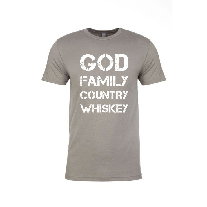 GOD FAMILY COUNTRY WHISKEY tee