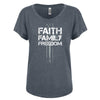 Faith Family Freedom ladies comfort tee