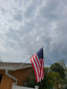 Flag and Mounting Kit Bundle - 3' x 5' American Flag with Adjustable Spinning Flag Pole