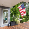 Flag and Mounting Kit Bundle - 3' x 5' American Flag with Adjustable Spinning Flag Pole