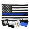 Blue Line American Flag-Sewn and Embroidered(Multiple Sizes)