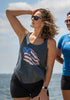TATTERED FLAG ladies tank