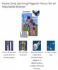 Flag and Mounting Kit Bundle - 3' x 5' American Flag with Adjustable Spinning Flag Pole