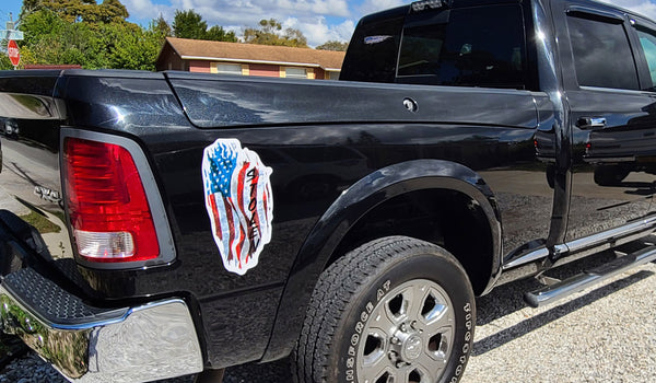 STOLEN FLAG OG vertical car decal